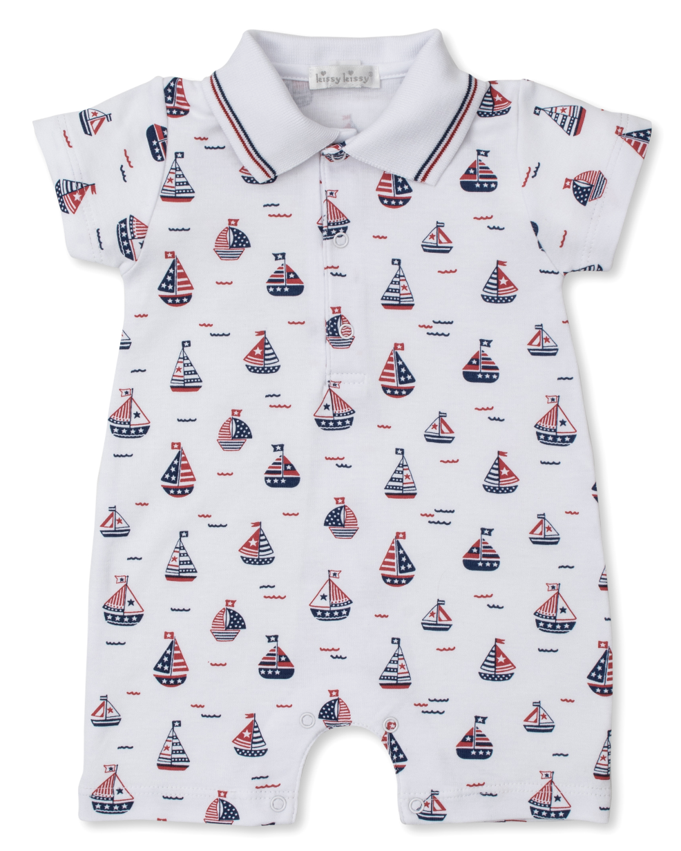 Summer regatta short playsuit