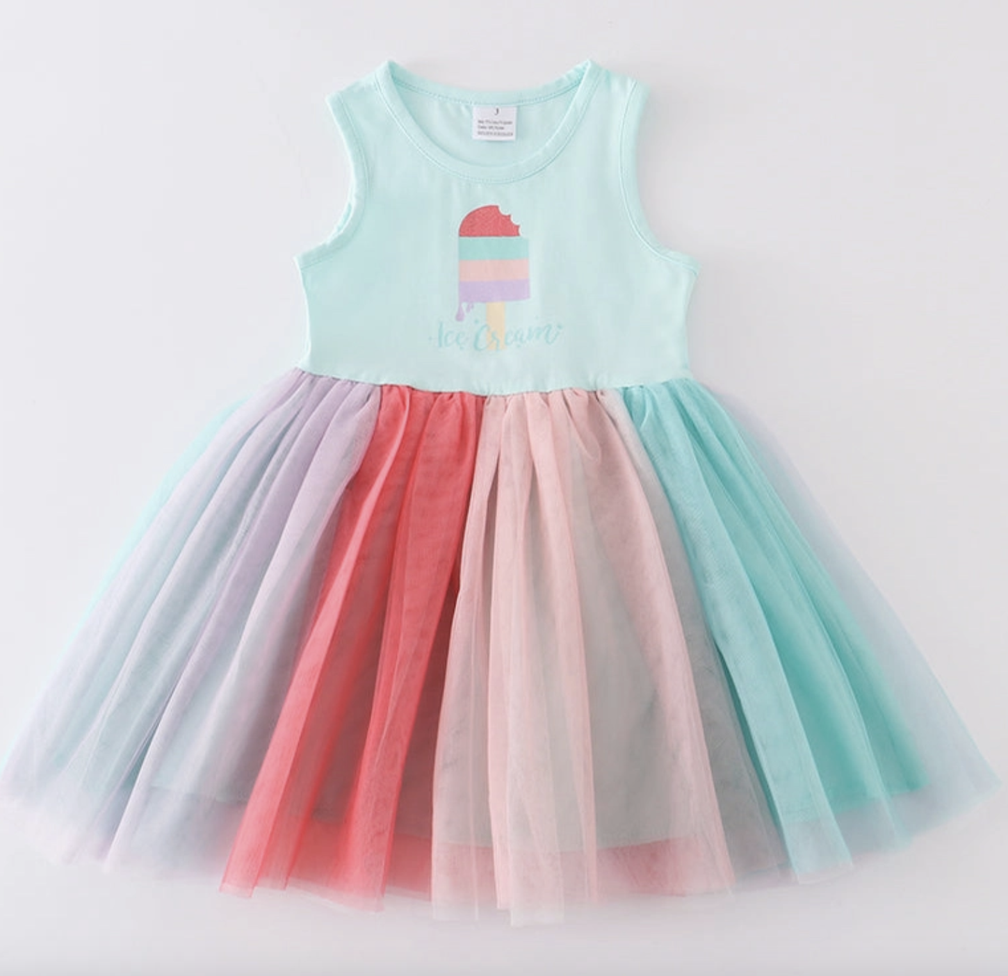multicolored ice cream tutu dress