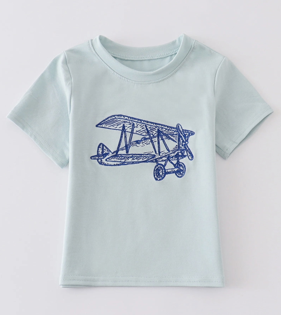 blue aircraft s/s tee