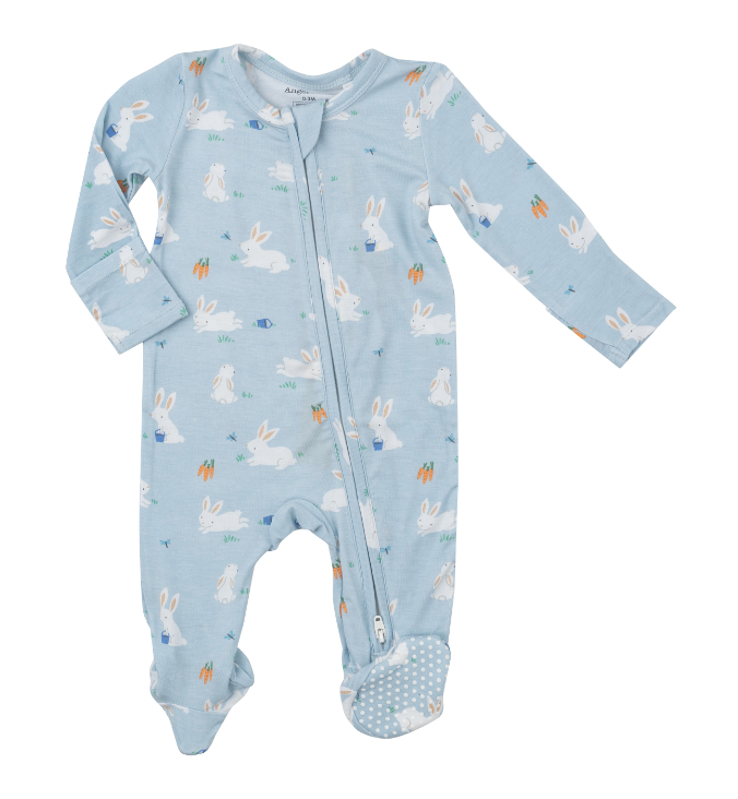 Bunny Carrots 2 Way Zipper Footie