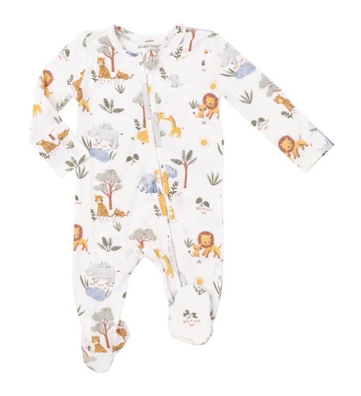 Safari Animals 2 Way Zipper Footie