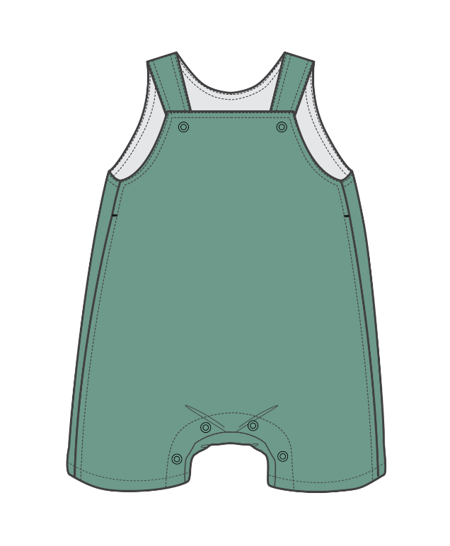 Shortie Bamboo Overalls Angel Dear