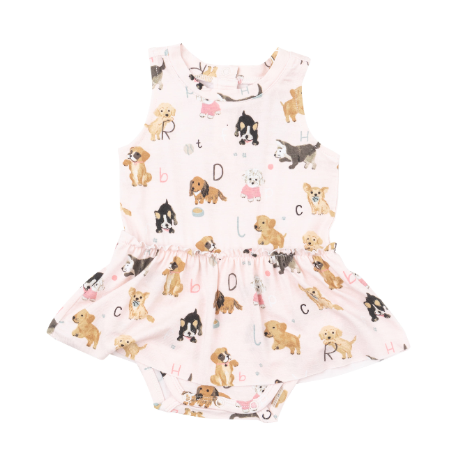 Puppy Alphabet Bodysuit with Skirt