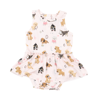Puppy Alphabet Bodysuit with Skirt
