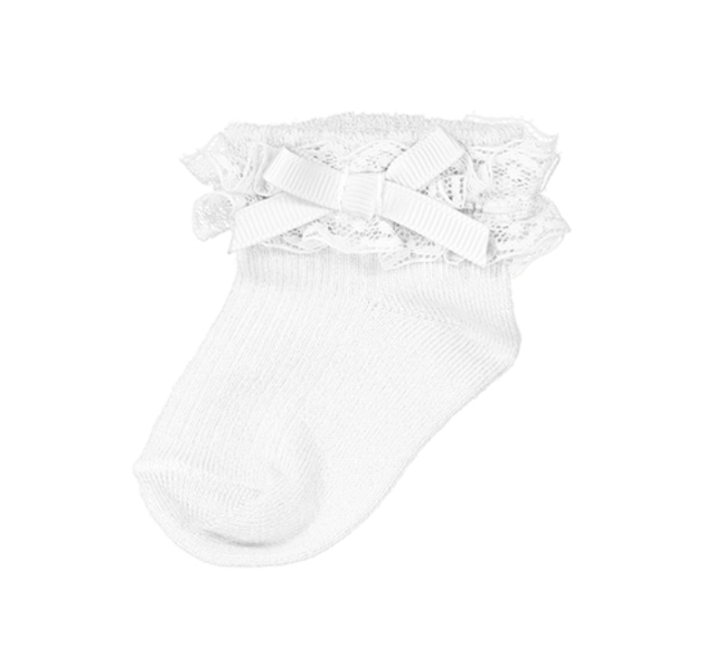 9713 White Dressy Socks