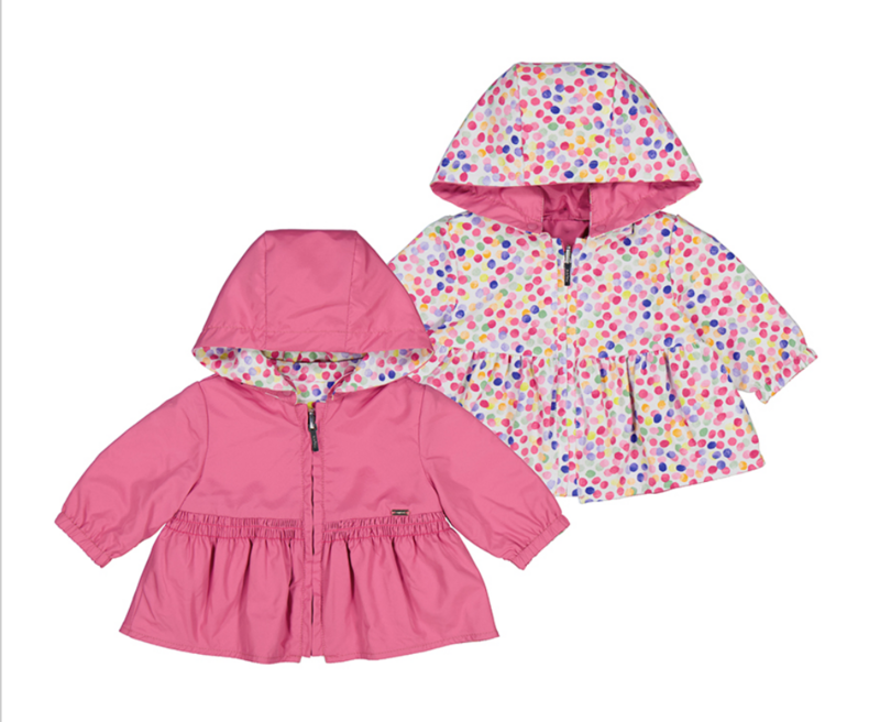 1429 Reversible Pink Ruffle Windbreaker