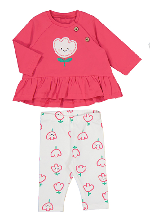 1716 Top &amp; Leggings Set pink tulip