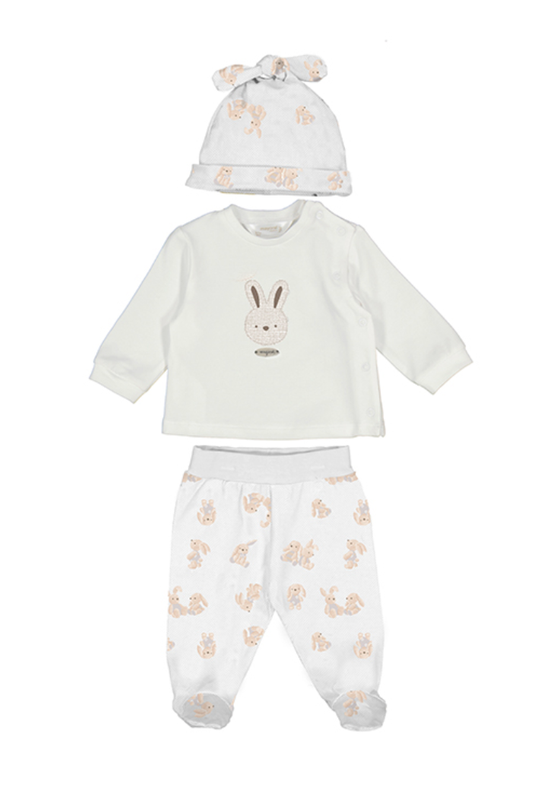 1532 White L/S Bunny Top, Leg Warmer, &amp; Hat Set