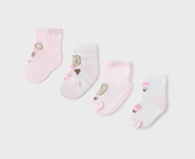 9706 Four Pair Elephant Socks Set