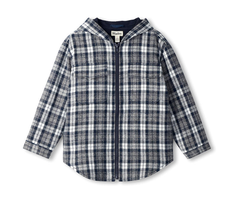 Salute Plaid Brushed Flannel Hoodie