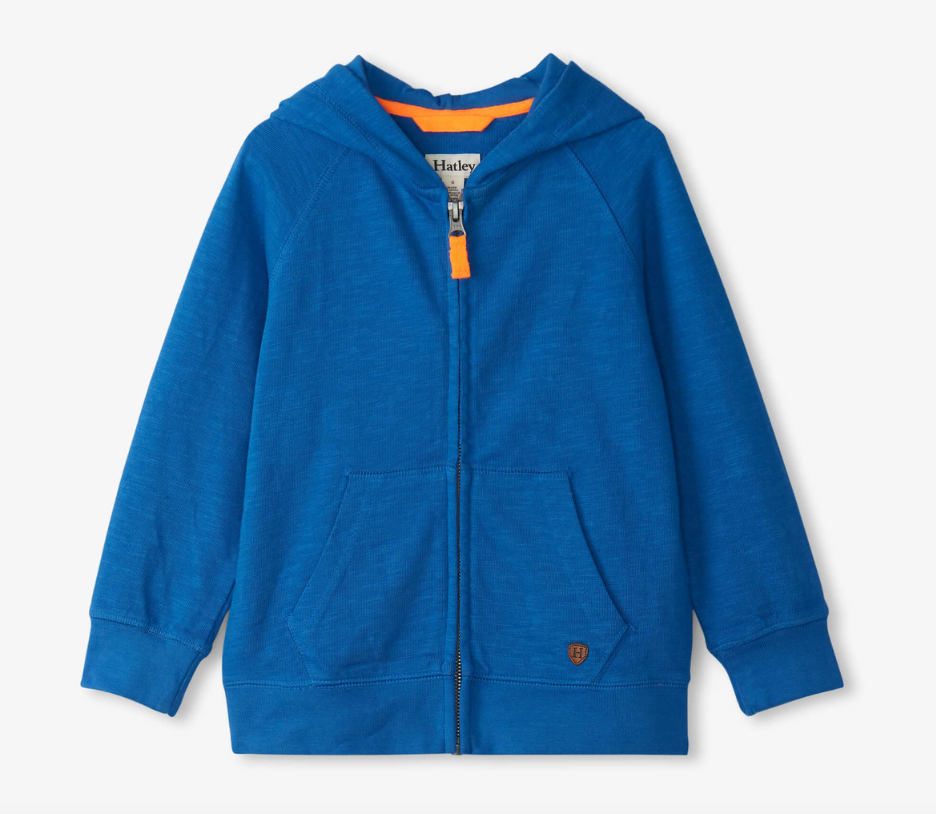Deep Blue Full Zip Hoodie
