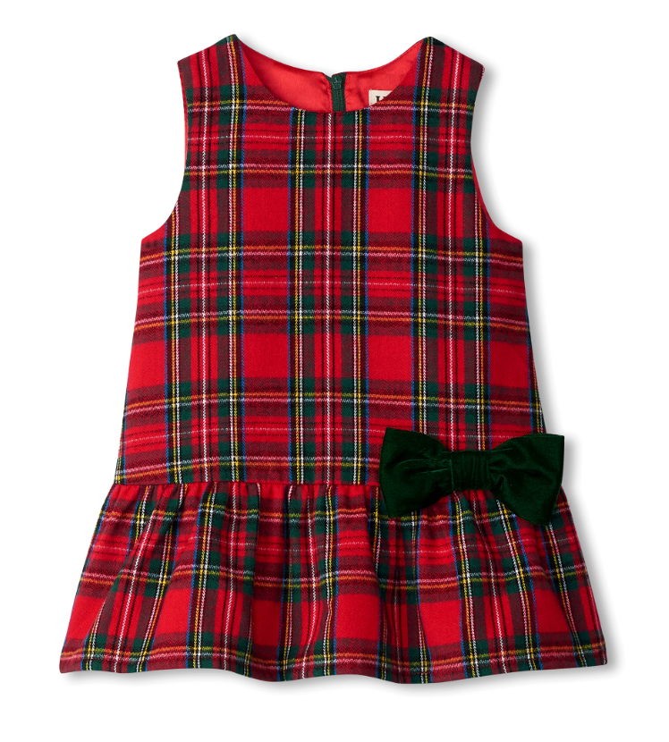 Red Plaid Pinafore Dress