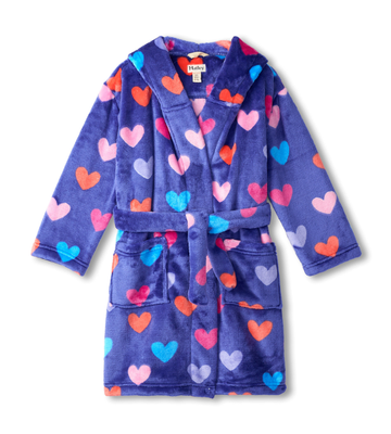 Hearts Fuzzy Fleece Robe