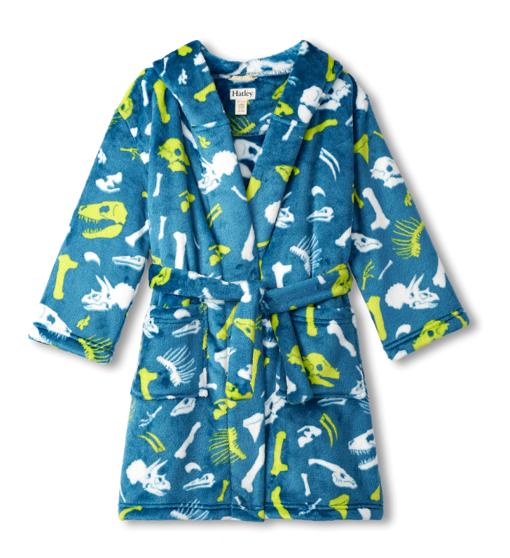 Dino Fossils Fuzzy Fleece Robe