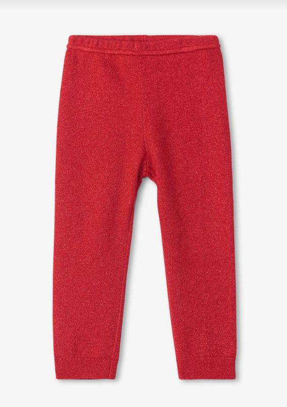 Holiday Red Baby Cable Knit Leggings