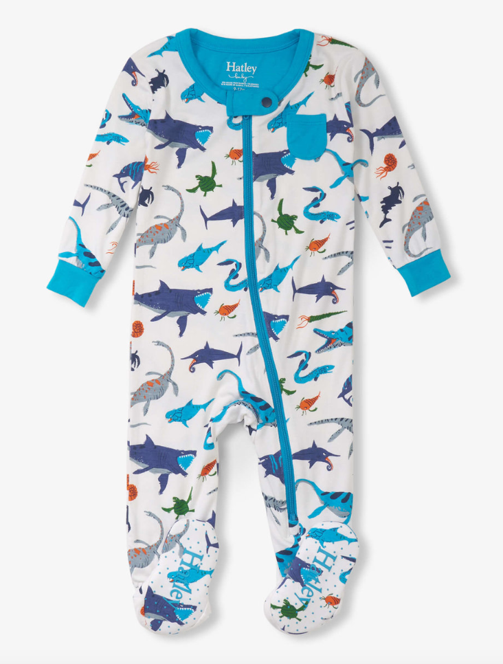 prehistoric marine bamboo coverall