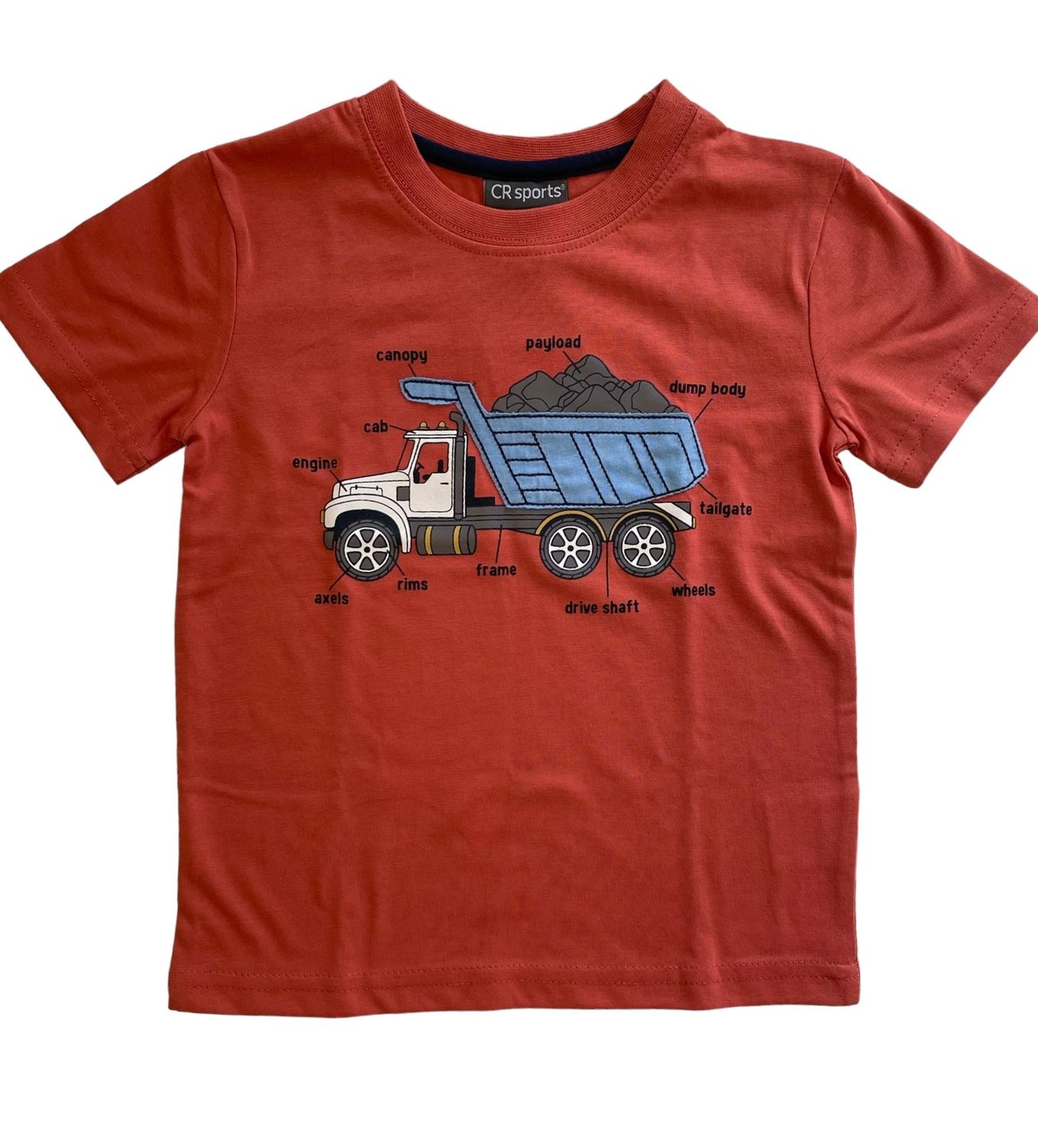 4093 Dump truck tee burnt orange