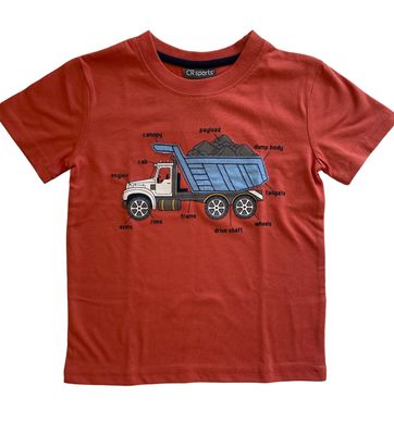 4093 Dump truck tee burnt orange