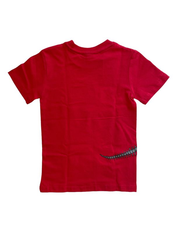 4100 Soccer dino tee red