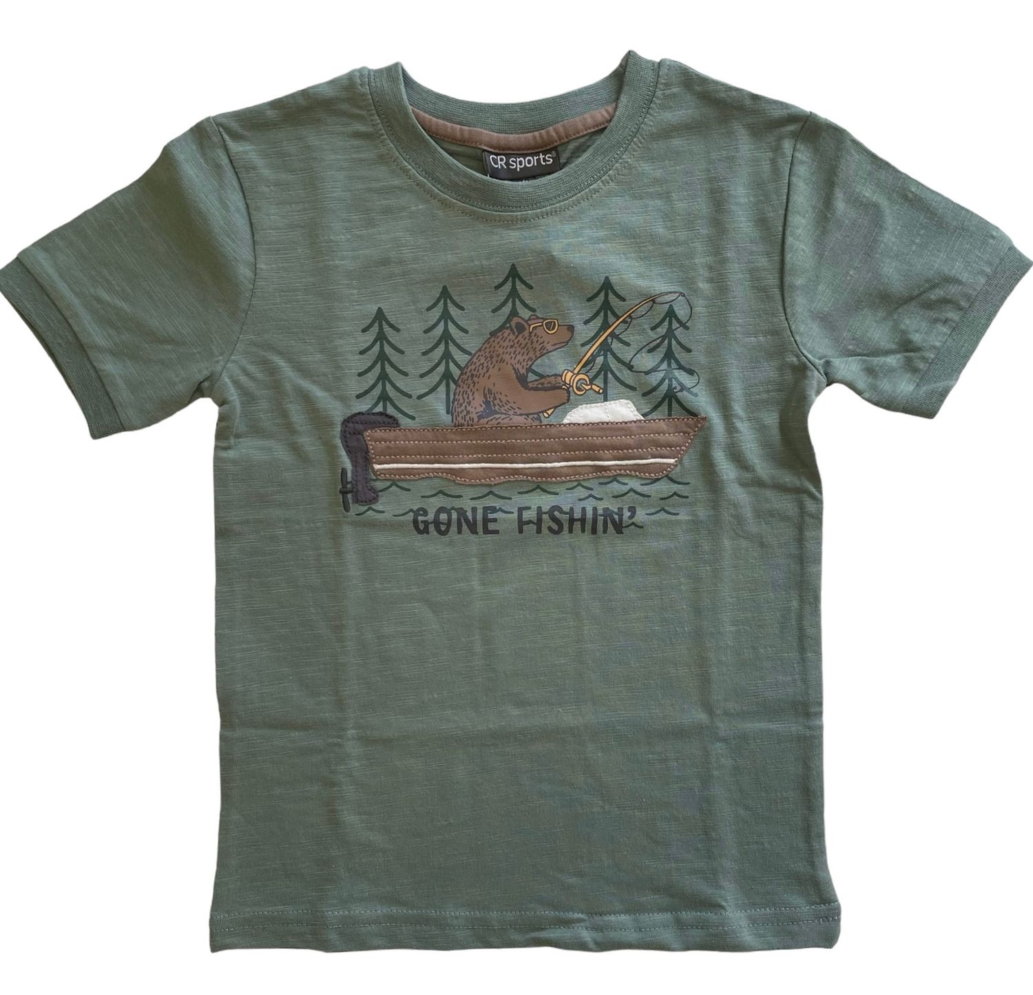 4112 Bear speed boat tee olive 