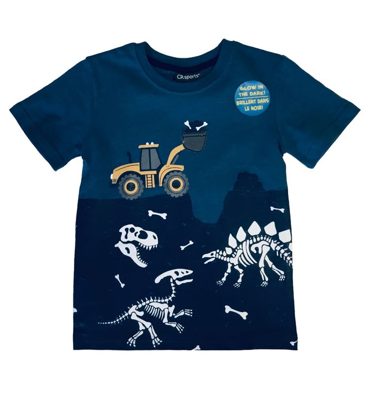 4131 Dig dino bones tee indigo
