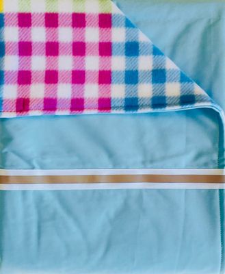 MROB pink,blue,green plaid on light blue