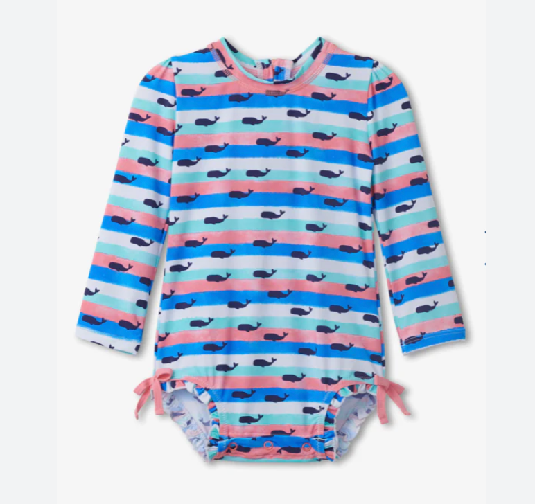 Nautical Whales Baby Rashguard