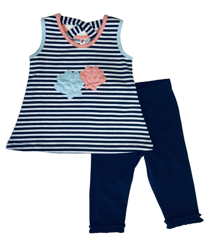 Sea Shell Stripe Tunic w/ Capri
