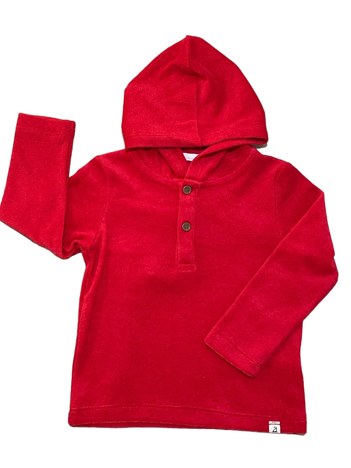 Red Terry Hooded Coverup