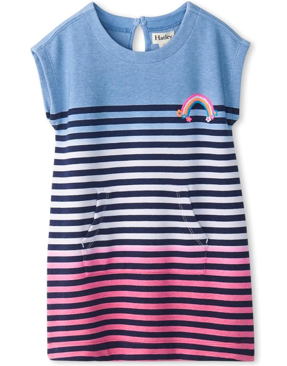 sunset stripe terry slouchy dress