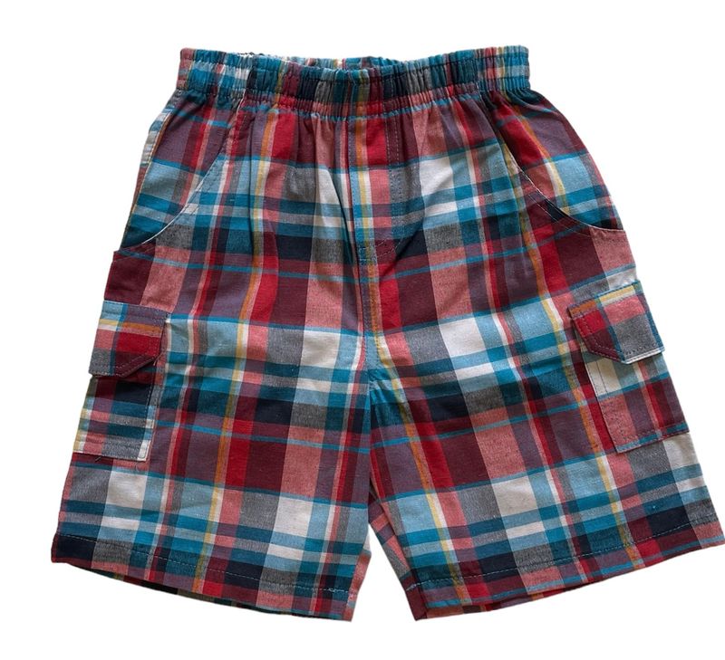 Red Madras Plaid Shorts