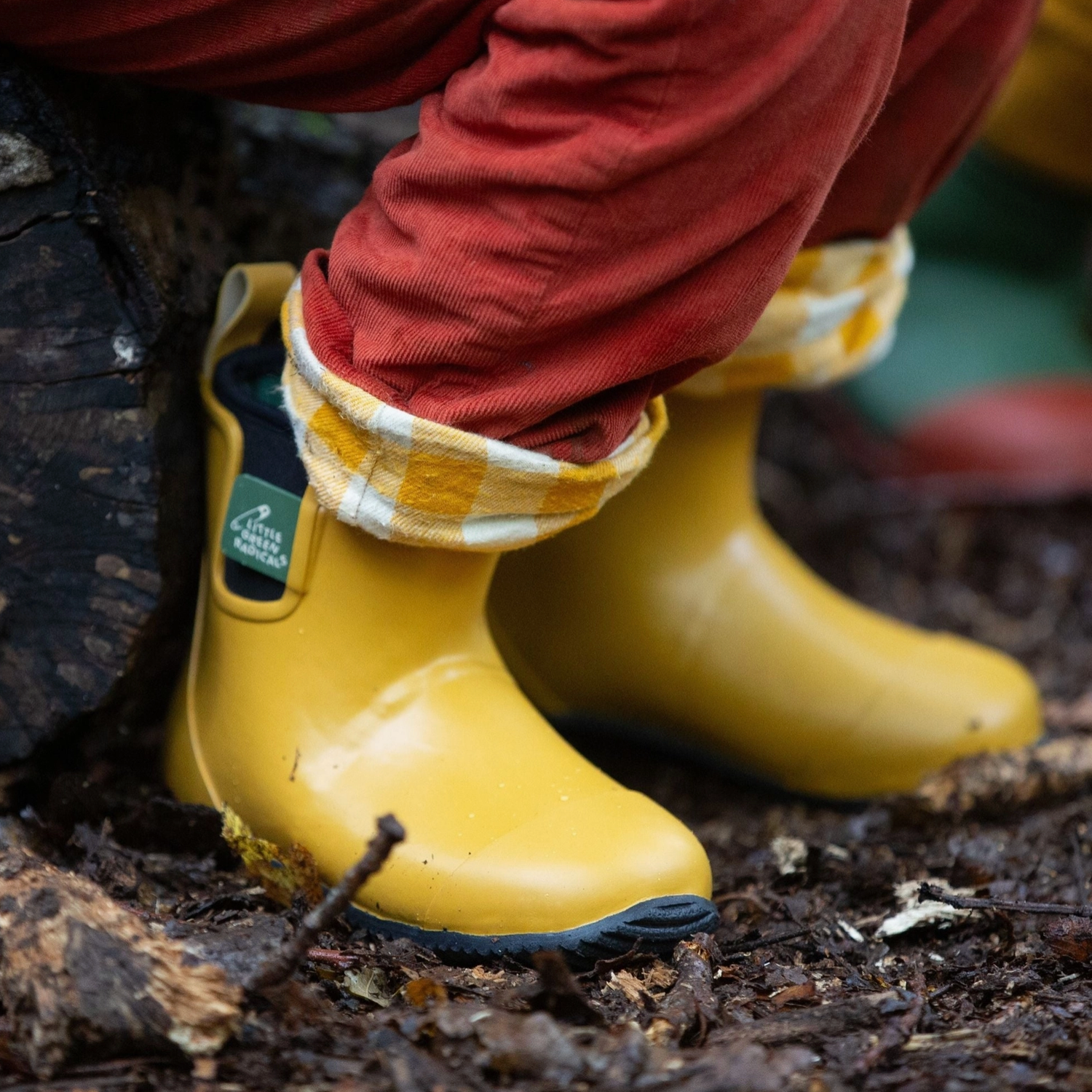 Gold Lined Ankle Wellington Boots