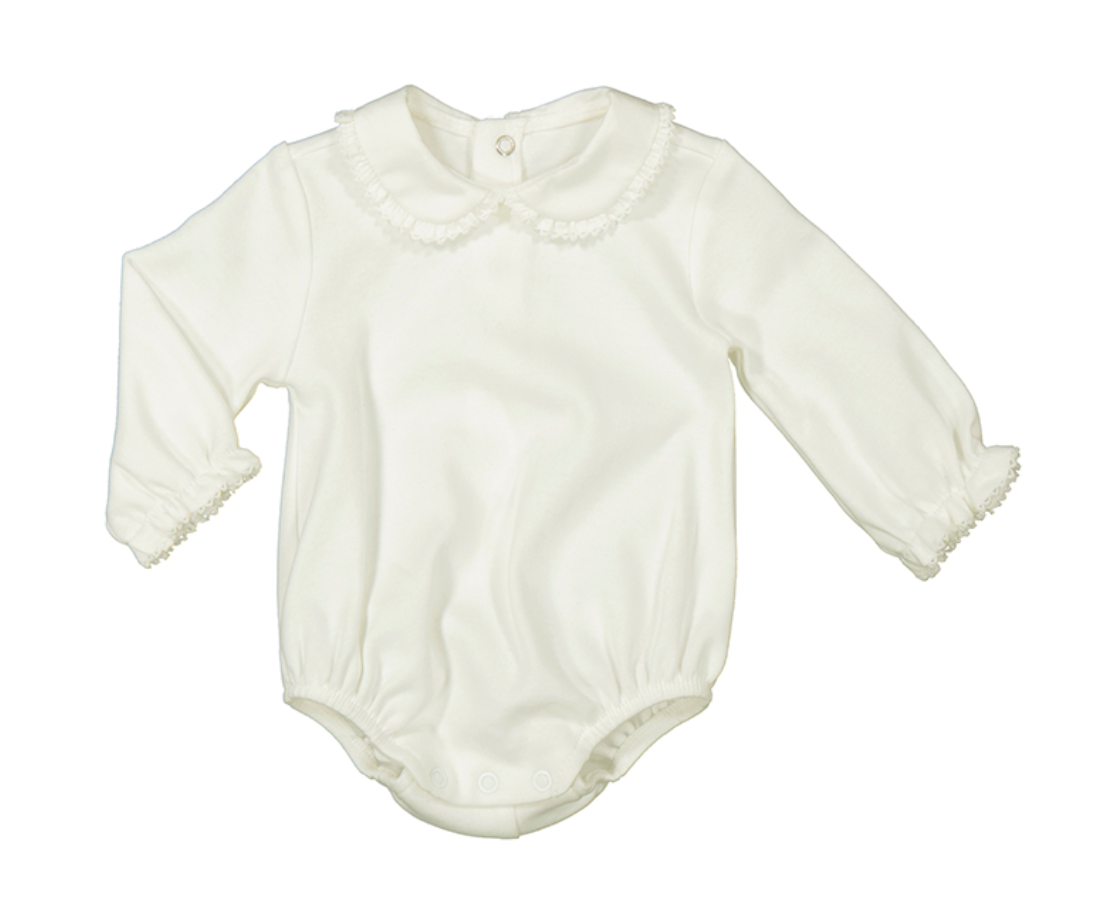 2701 Ruffle Accent Collar Bodysuit l/s