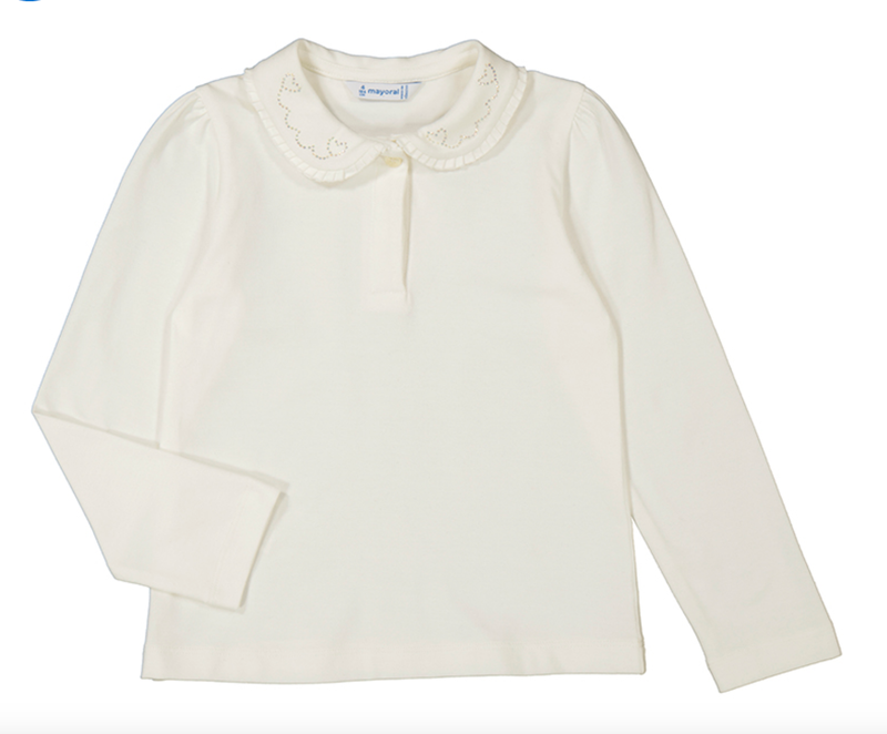 131 gold thread peter pan collared top