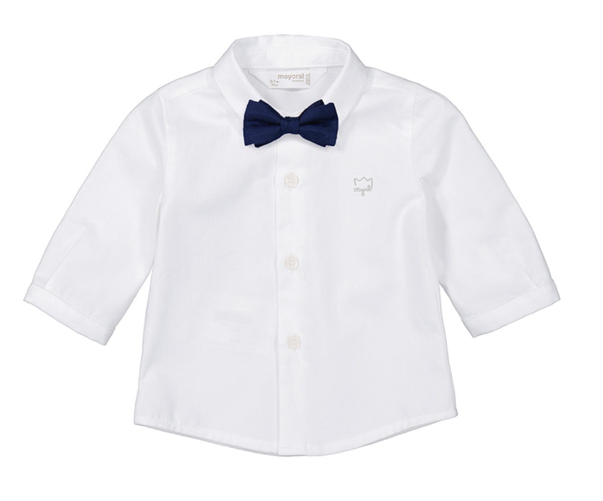 2180  button down with bow tie set