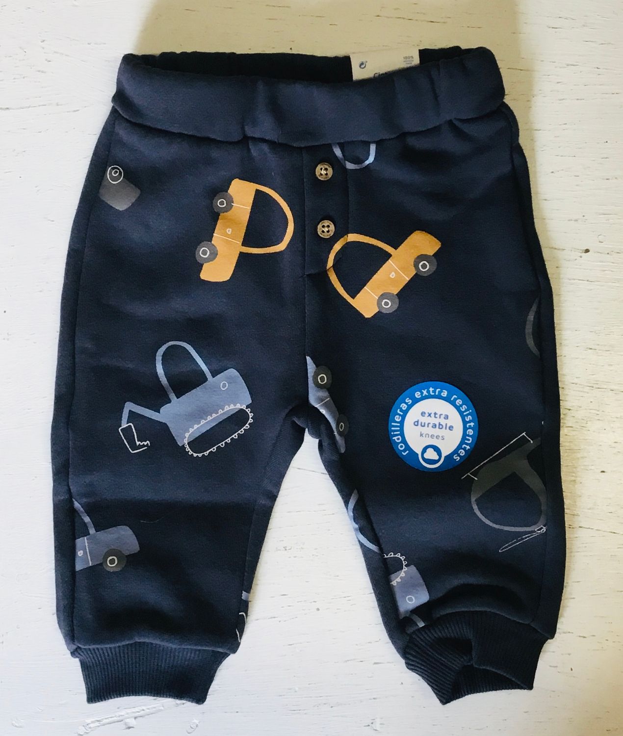 2541 Vehicle Print Knit Pants