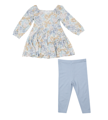 Edith&#39;s Floral dress w/legging set