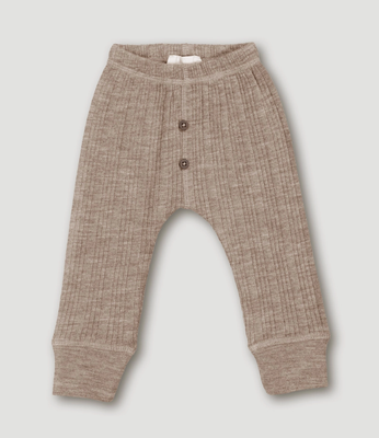 Wool Rib Leggings Sand