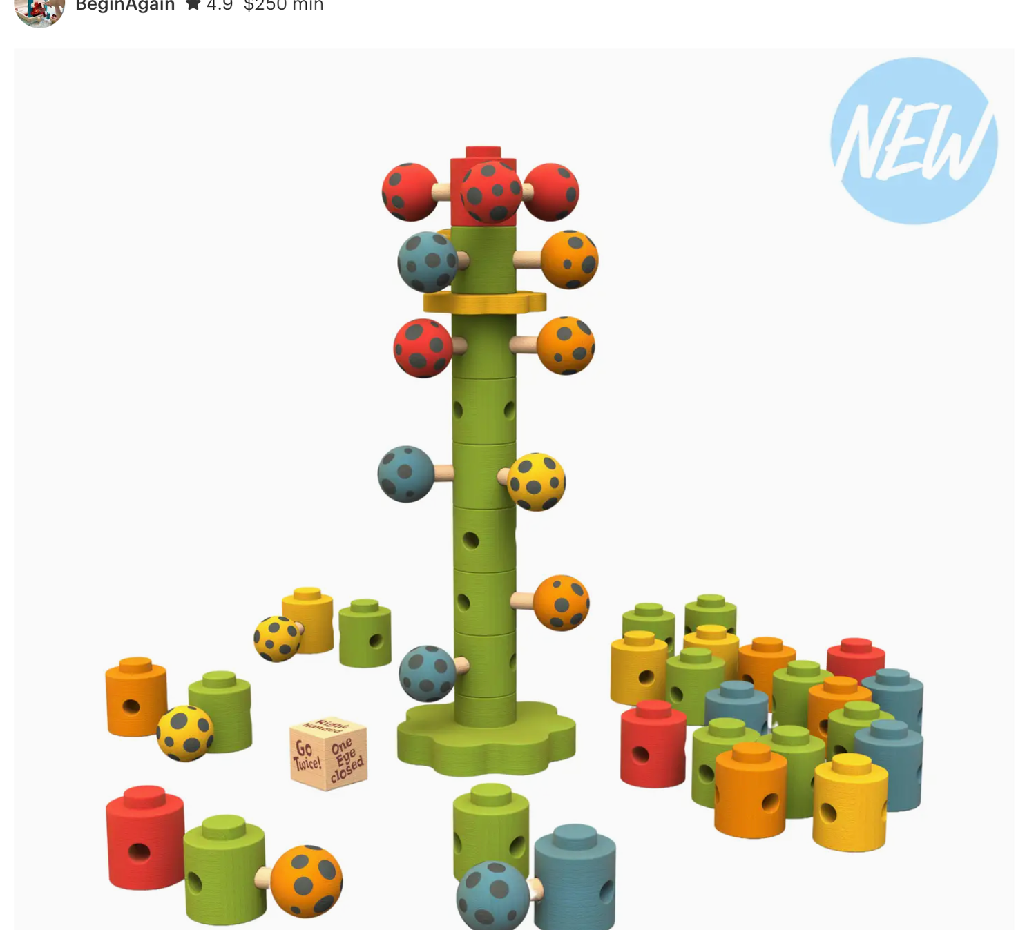 Ladybug Flower Tower Game