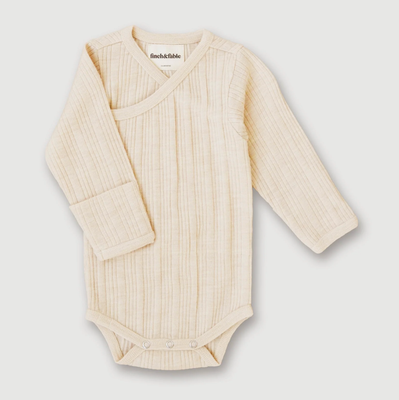 Wool Rib L/S Bodysuit Oat