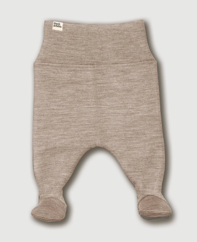 Wool Fleece Harem Footed Pants Sand