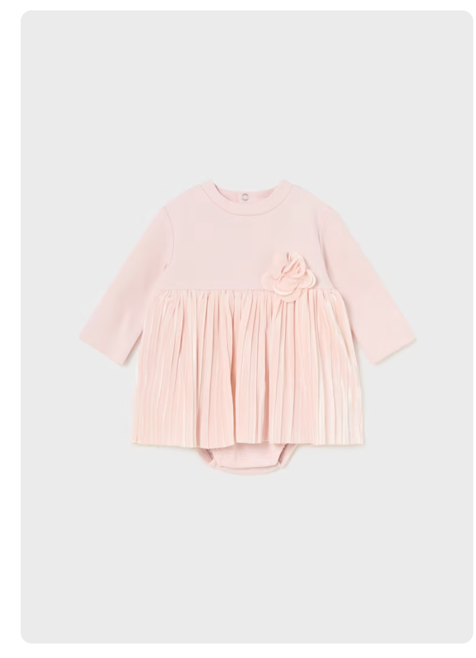 2896 Pleated Onesie Pink