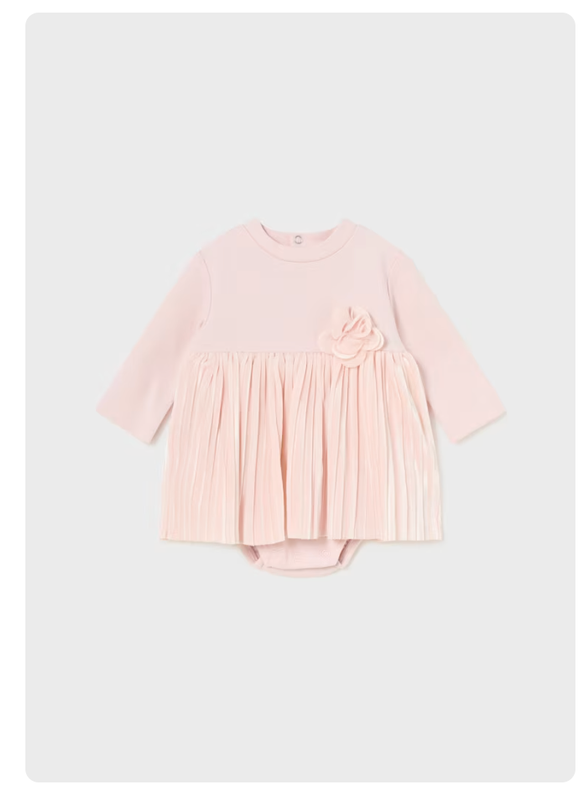 2896 Pleated Onesie Pink