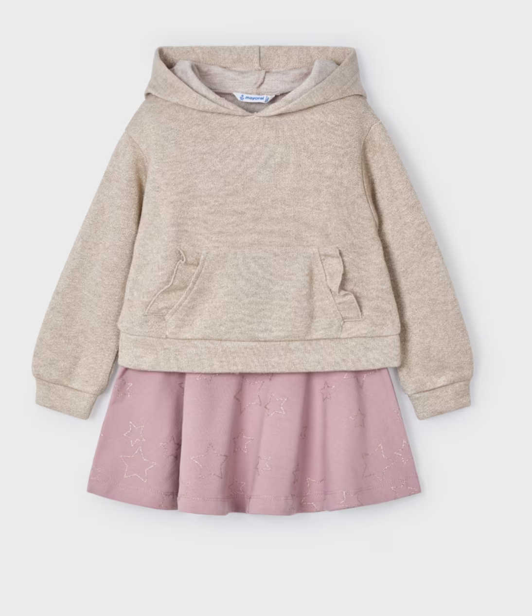 4936 Metallic Stitch hoodie &amp; skirt set