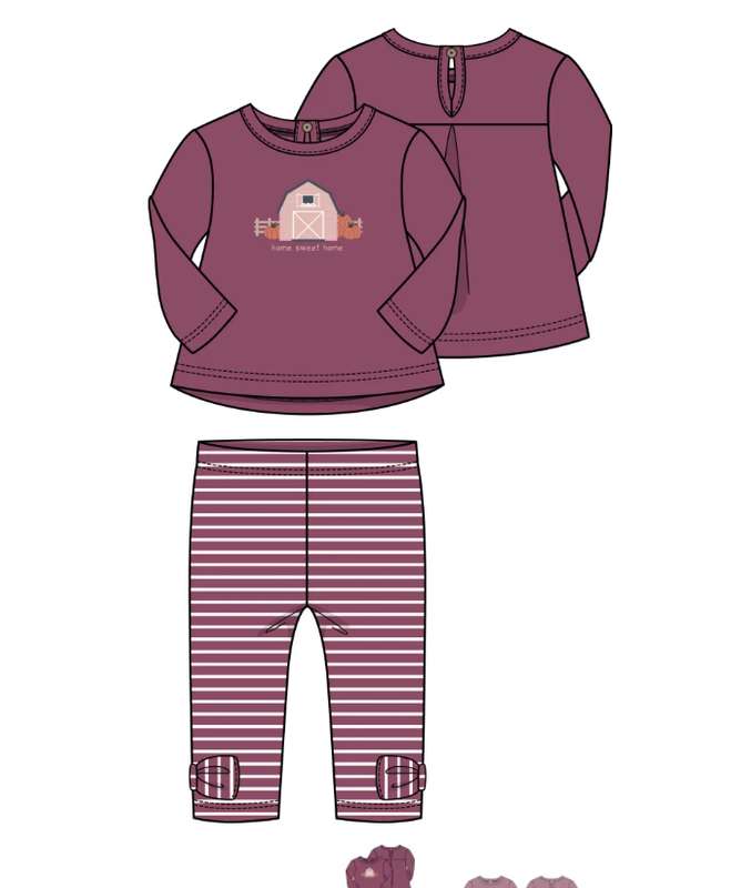 Farm tunic &amp; legging set Violet