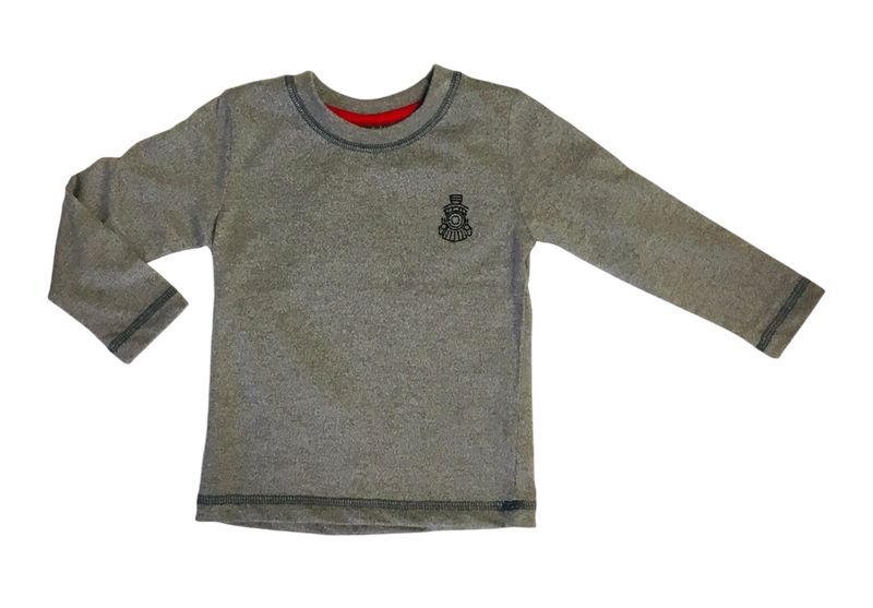 Train L/S tee Marl Grey toddler