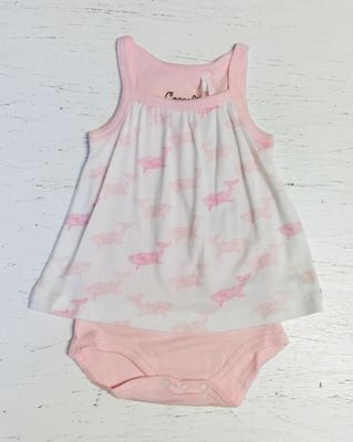 Coccoli Whale Skirted Romper