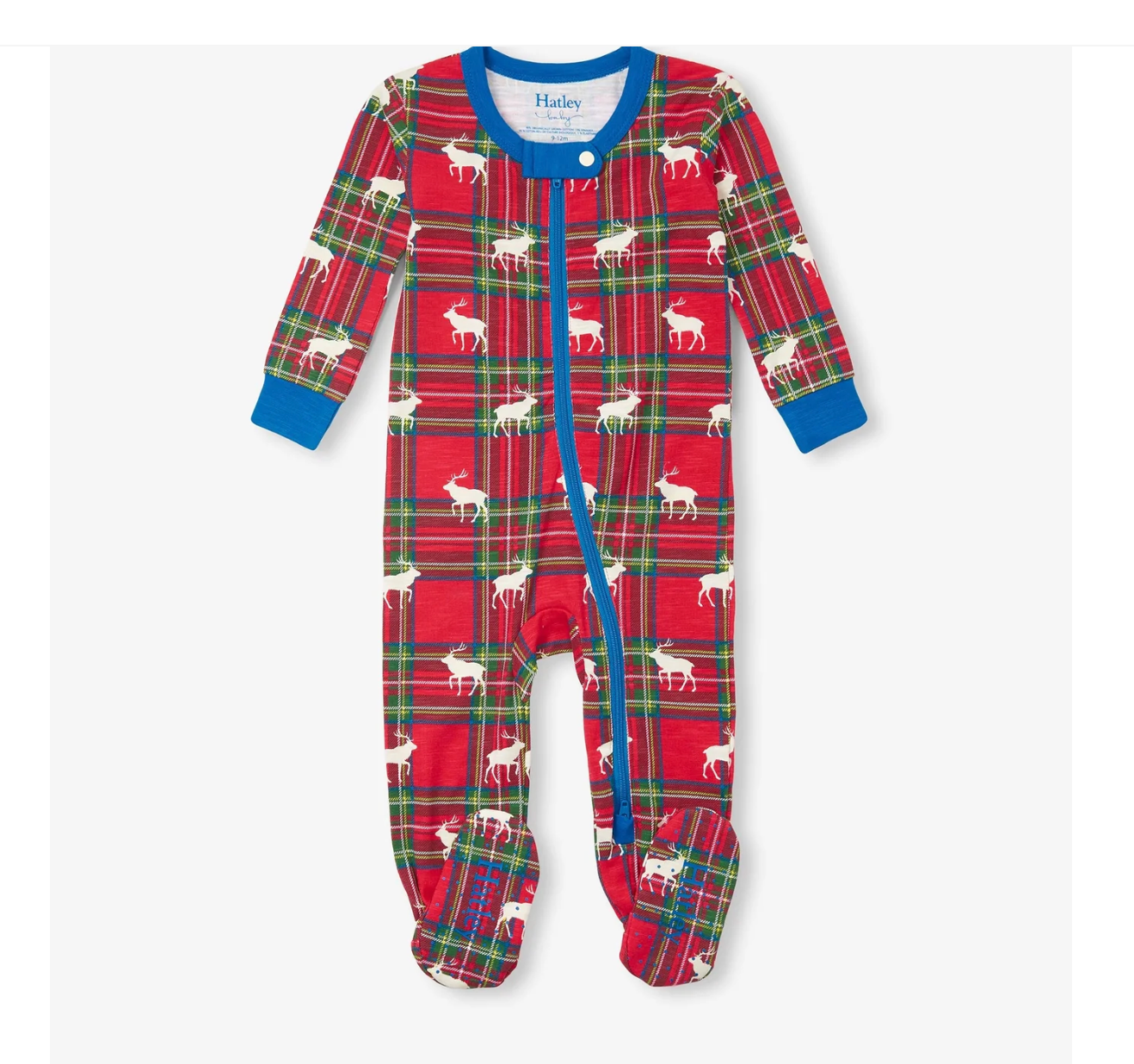 Elk Plaid Stretch Cotton Footed Coverall