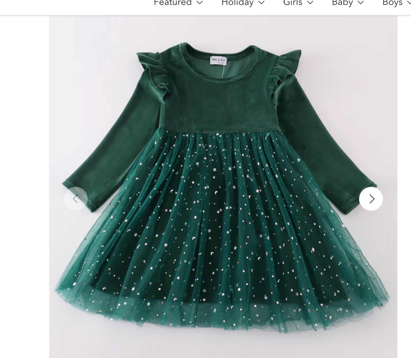 Forest Velvet Tutu Dress