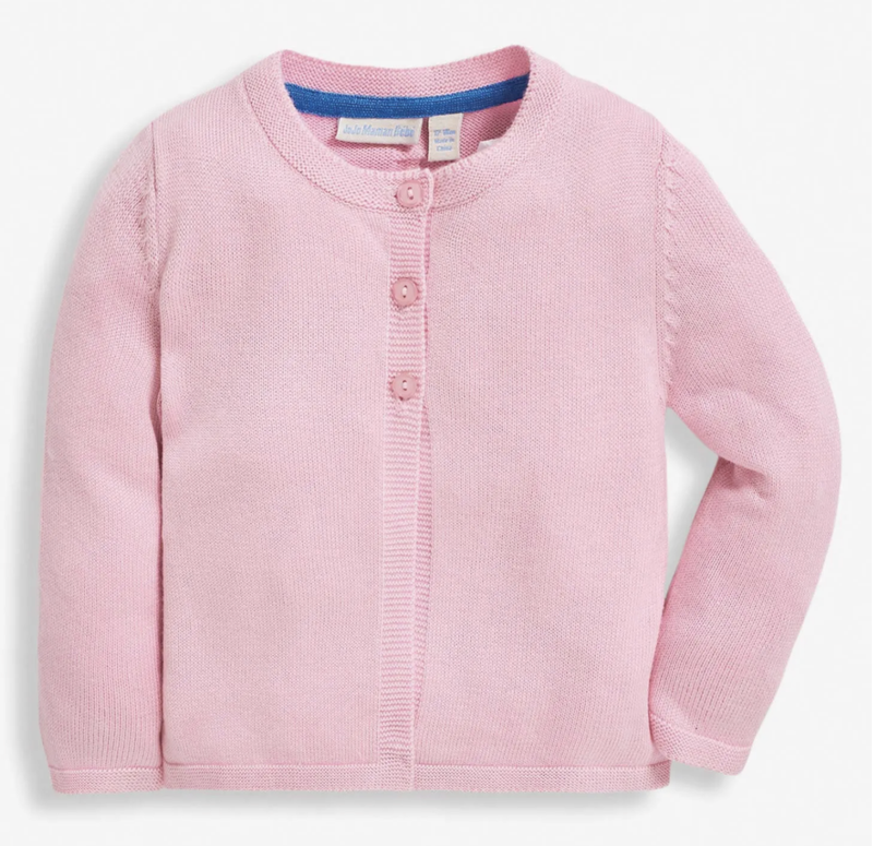 Basic Cardigan Pink 3/4y